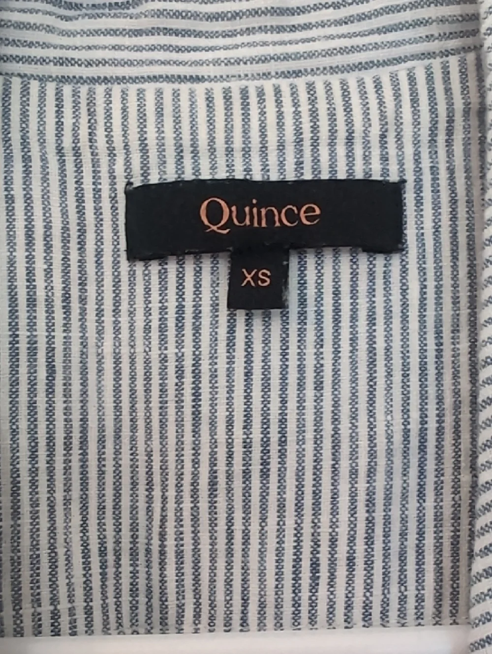Quince Blue & White Striped Button-Down Midi Dress - Picture 2 of 9